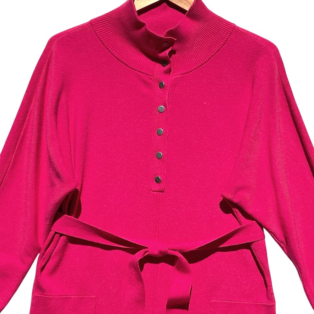 ANTHROPOLOGIE DAILY PRACTICE Women’s Pink Polo Knit Sweater Dress - Picture 4 of 7